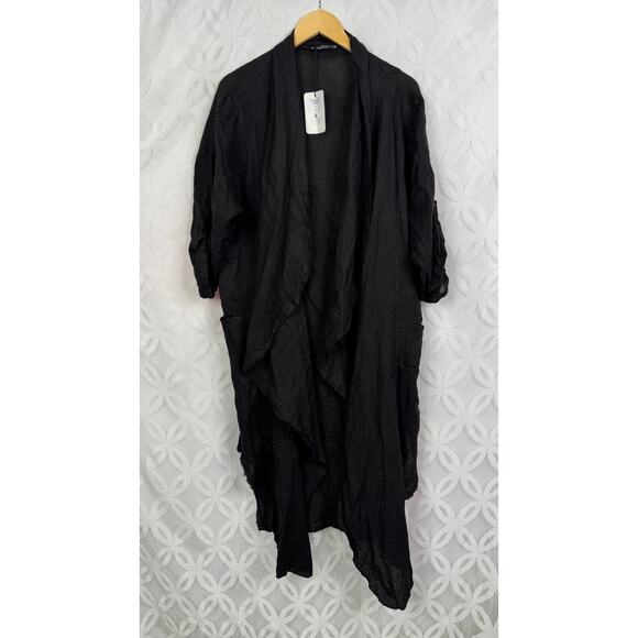 Obsession Milian London Paris Linen Made in Italy Duster Cardigan OS NWT - Picture 10 of 10